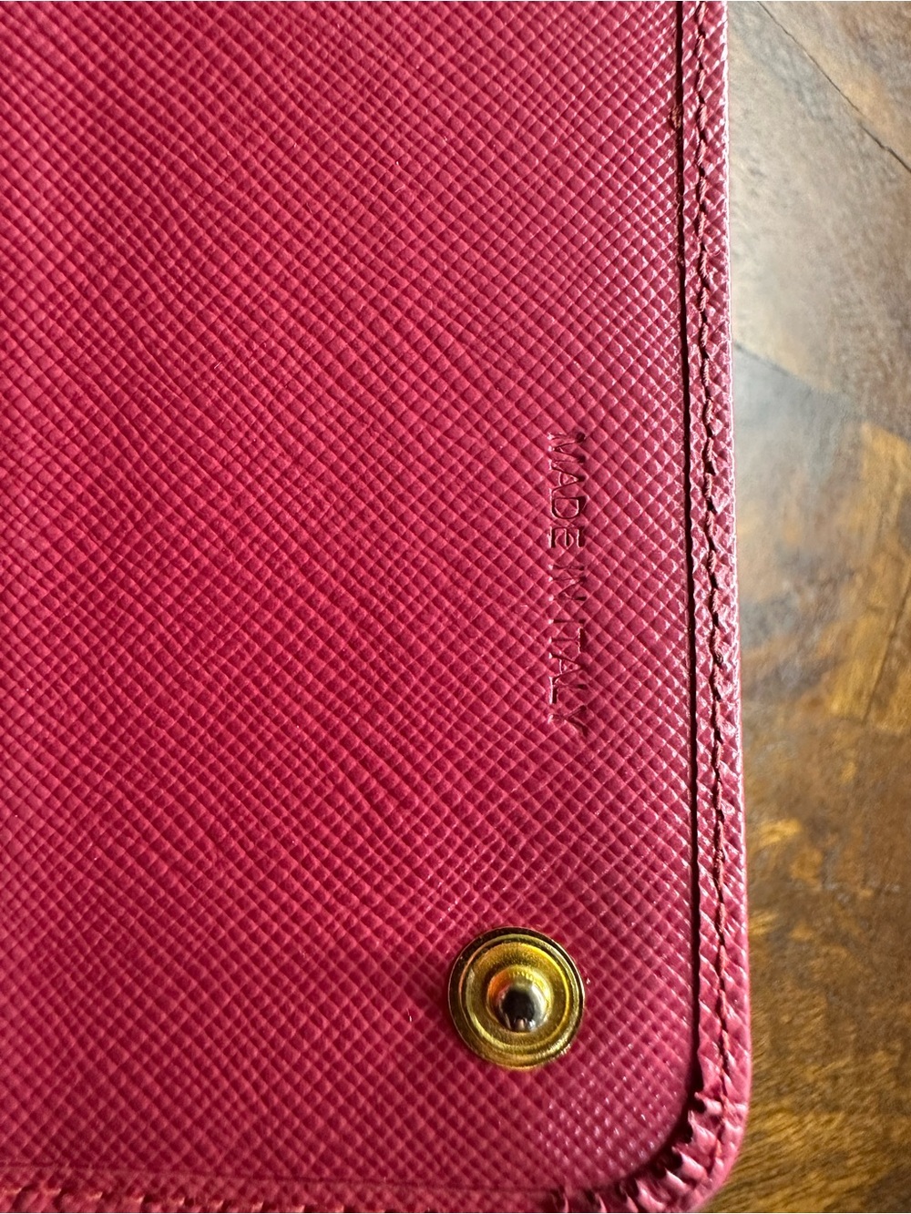 Authentic pre-loved Prada Hot Pink Saffiano Leather Continental Wallet - Picture 5 of 16